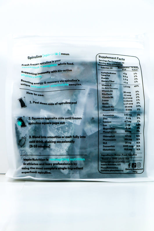 Inspira Spirulina | Raw, flash-frozen spirulina